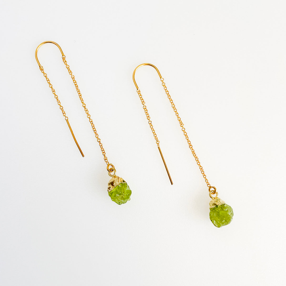 Peridot Threader Earrings