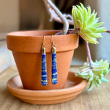 Tapping Into Wisdom Lapis Gold Earrings