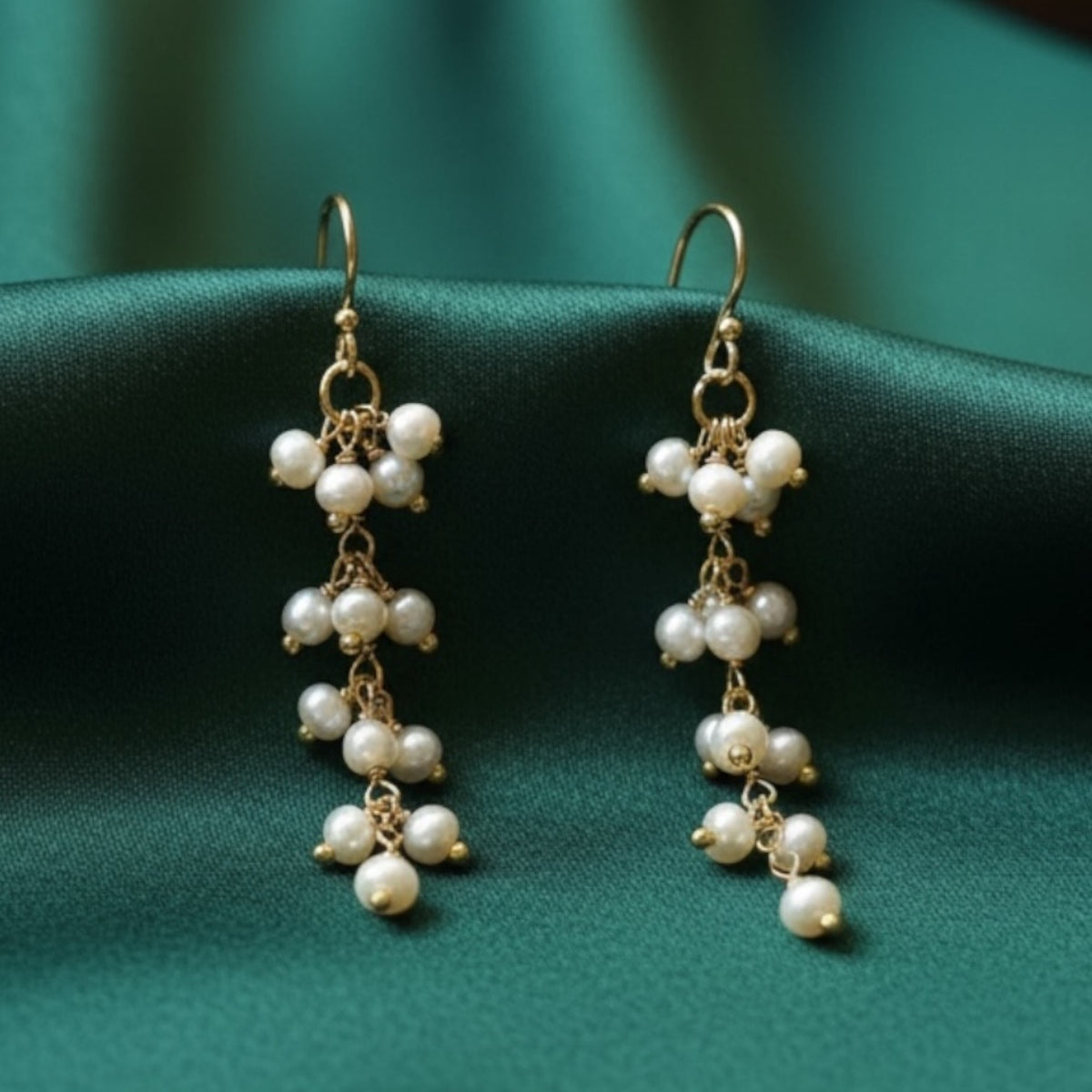 Inner Grace Freshwater Pearl Cascade Earrings