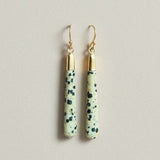 Tapping Into Joy Dalmation Jasper Gold Earrings