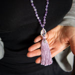 Chevron Amethyst Prayer Beads Merakalpa Malas